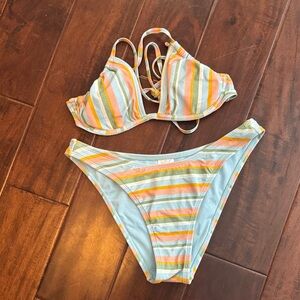 Wild Fable Multicolor Striped Bikini